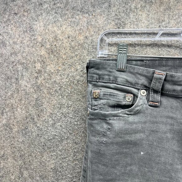 True Religion Jeans Womens 29 Gray Denim Stella Mid Rise Skinny Fit Washed - Picture 5 of 12